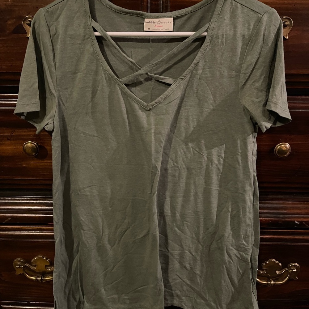 Womens crisscross v neck top